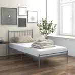 vidaXL Bedframe metaal grijs 100x200 cm, Huis en Inrichting, Slaapkamer | Bedden, Verzenden, Nieuw