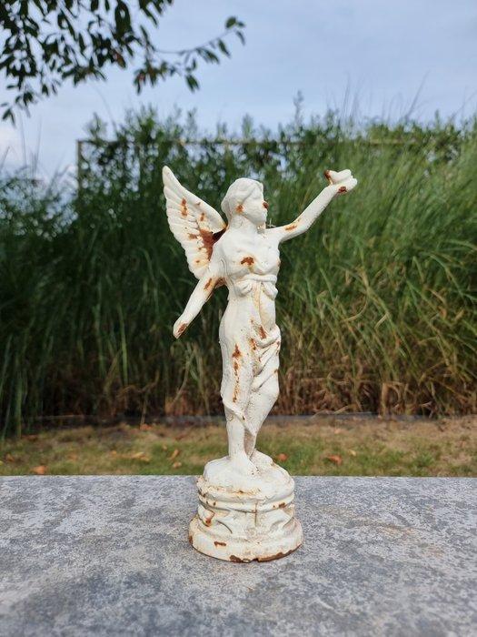Beeldje - Angel with bird - IJzer, Antiek en Kunst, Curiosa en Brocante