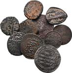 Islamitisch. Collection of 10 Bronze and Silver Coins Circa