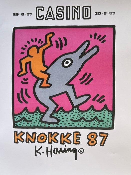 Keith Haring - Casino Knokke 87 - Jaren 1980, Antiek en Kunst, Kunst | Tekeningen en Fotografie