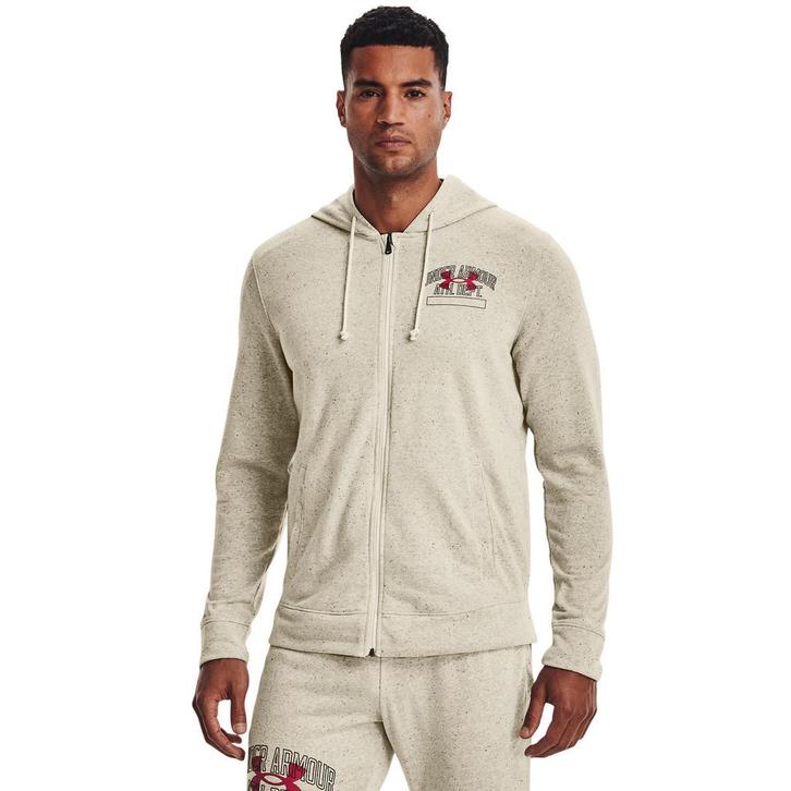 UA Rival Terry Athletic Dep FZ Hoodie-BRN - Maat MD, Kleding | Heren, Truien en Vesten, Bruin, Nieuw, Maat 48/50 (M), Ophalen of Verzenden