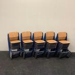 Complete set 20 stuks schoolstoelen Presikhaaf (gele stip),, Huis en Inrichting, Vijf, Zes of meer stoelen, Gebruikt, Hout