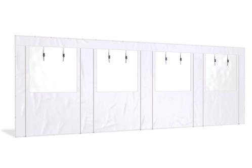 Overkapping zijwand PVC  | 8 meter breed |  250cm hoog | Wit, Jardin & Terrasse, Tonnelles, Envoi
