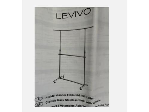 Veiling - Levivo RVS Kledingrek met wieltjes (104x23x9cm), Kleding | Dames, Kledingrekken