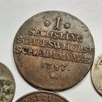 Denemarken. Lot of 5 coins Schleswig-Holstein, 1787-1850, Postzegels en Munten