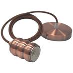 Industriële LED Hanglamp - Rond Mat Koper Aluminium, E27 Fit, Huis en Inrichting, Verzenden, Nieuw