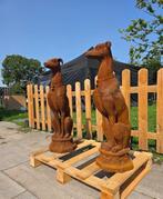 Beeld, Iron Greyhounds - 78.5 cm - IJzer