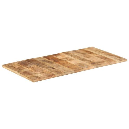 vidaXL Tafelblad 25-27 mm 120x60 cm massief mangohout, Maison & Meubles, Pièces pour table, Envoi