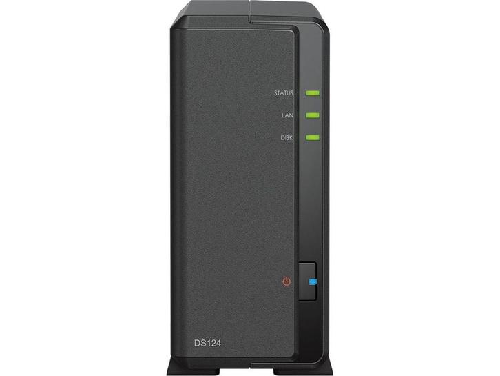 Synology DS124 - NAS - 1 bay - Zwart, Computers en Software, NAS, Zo goed als nieuw, Verzenden