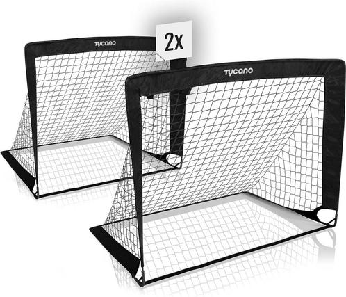 Tycano Voetbaldoelen Pop-Up Set - 120 x 90 cm - Geschikt, Sport en Fitness, Voetbal, Bal, Nieuw, Verzenden