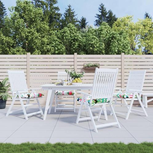 vidaXL Stoelkussens 2 st 40x40x7 cm stof meerkleurig, Huis en Inrichting, Woonaccessoires | Kussens, Nieuw, Verzenden
