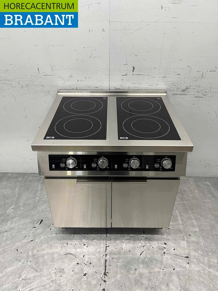 RVS Inductie fornuis kookplaat 4 pitten 17 kW 400V 80 cm, Zakelijke goederen, Horeca | Keukenapparatuur, Ophalen of Verzenden