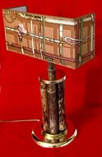 Lampe de table - ABat-jour en coton Fornasetti avec base en