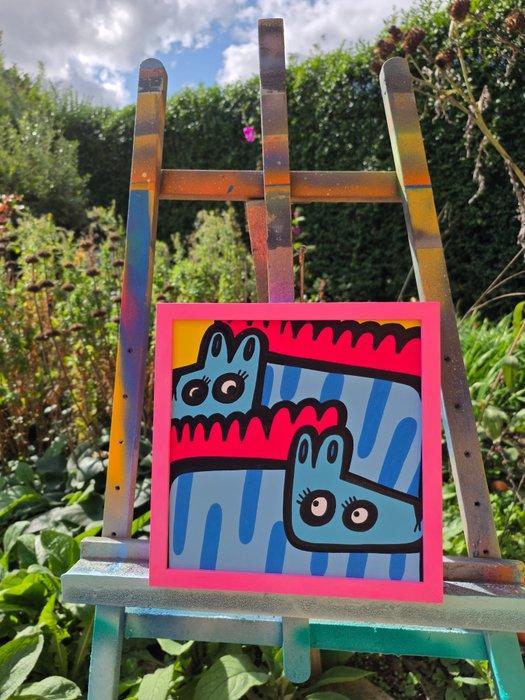 Kev Munday - Two Zebras, Antiek en Kunst, Kunst | Schilderijen | Modern