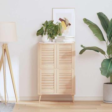 vidaXL Kastdeuren met lamellen 4 st 39,5x29,5 cm massief, Doe-het-zelf en Bouw, Verzenden, Nieuw