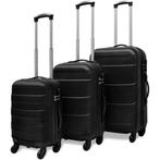 vidaXL 3-delige Kofferset hard 45,5/55/66 cm zwart, Handtassen en Accessoires, Koffers, Verzenden, Nieuw