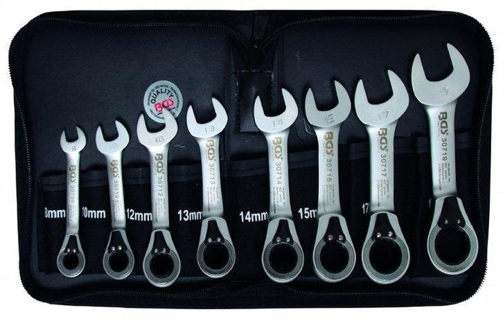 Bgs Technic Ratel Ring-steek sleutel set, omschakelbaar, 8-1, Auto diversen, Autogereedschap, Verzenden