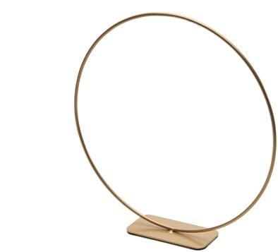 Metalen frame Ring op voet Goud 40 cm, Huis en Inrichting, Woonaccessoires | Kunstplanten en Kunstbloemen, Nieuw