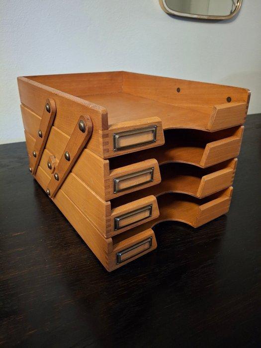 Archiefkast (2) - Hout - DOKUMENTENABLAGE + KARTEI, Antiek en Kunst, Antiek | Wandborden en Tegels