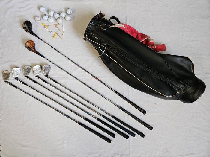 Vintage golfset met 5 irons van Slazenger en 2 drivers met, Verzamelen, Overige Verzamelen