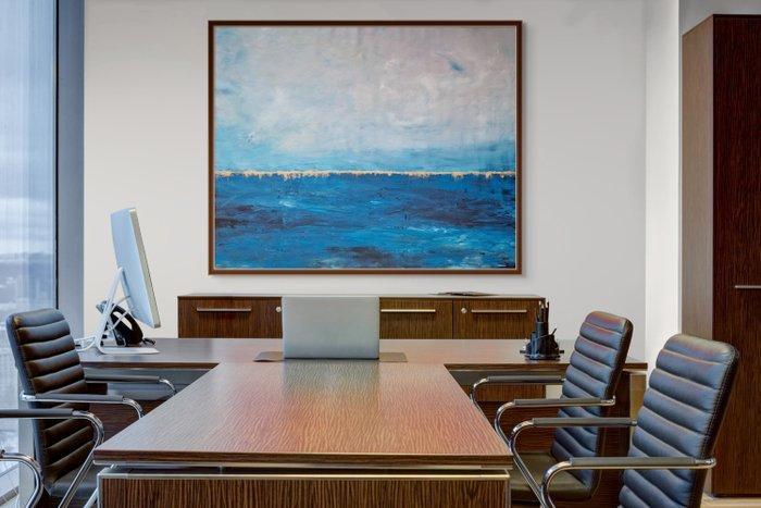 Irina Morisch - Where the ocean meets gold Nr.7 - XXL-, Antiek en Kunst, Kunst | Schilderijen | Modern