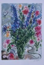 Marc Chagall (1887-1985) - Bouquet champêtre aux amoureux