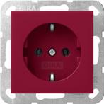 Gira Systeem 55 Rode SCHUKO Stopcontact 16A 250V - 4455108, Doe-het-zelf en Bouw, Verzenden, Nieuw