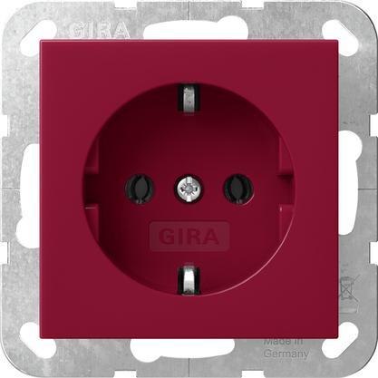 Gira Systeem 55 Rode SCHUKO Stopcontact 16A 250V - 4455108, Doe-het-zelf en Bouw, Elektriciteit en Kabels, Verzenden