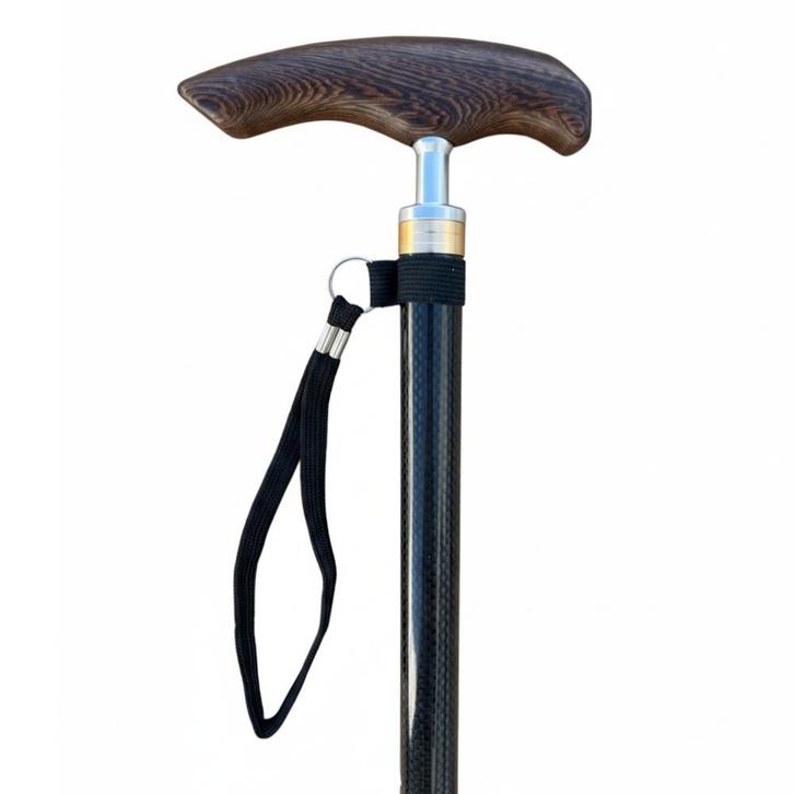 MultiMotion wandelstok Carbon met houten handvat, Diversen, Verpleegmiddelen, Ophalen of Verzenden