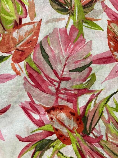Chique glamour stof met bladvormpatroon - Textiel - 250 cm -, Antiek en Kunst, Antiek | Tapijten, Tafelkleden en Textiel