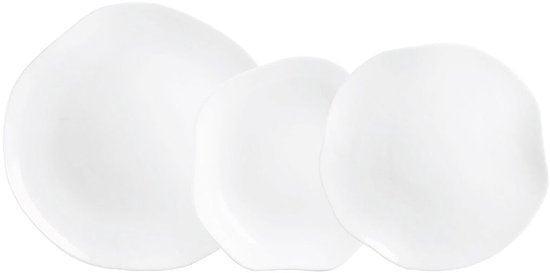 2dekans | Serviesset Luminarc Galeo Wit Glas 18 Onderdelen, Jardin & Terrasse, Ensembles de jardin, Enlèvement ou Envoi