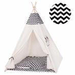 Natuurlijke katoenen Tipi speeltent met grenen frame - In..., Kinderen en Baby's, Ophalen of Verzenden, Nieuw