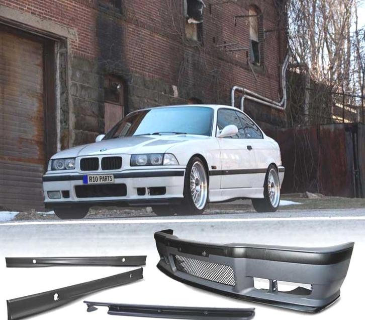 KIT BMW E36 LOOK M3 CARROSSERIE PARE CHOCS + DIFFUSEUR ARRIÈ, Auto-onderdelen, Carrosserie, Verzenden
