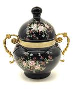 Sieradendoos - Schatkist in opaal-zwart opaline (gewicht 958