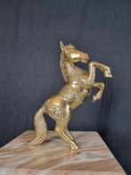 Beeld, Stunning Gold Polished Horse Handmade - 27.5 19 -, Antiek en Kunst, Curiosa en Brocante