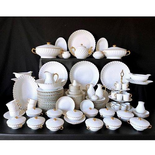 Haviland & Co. Limoges - Eetservies (127) - Côtes Torse, Antiek en Kunst, Antiek | Meubels | Tafels