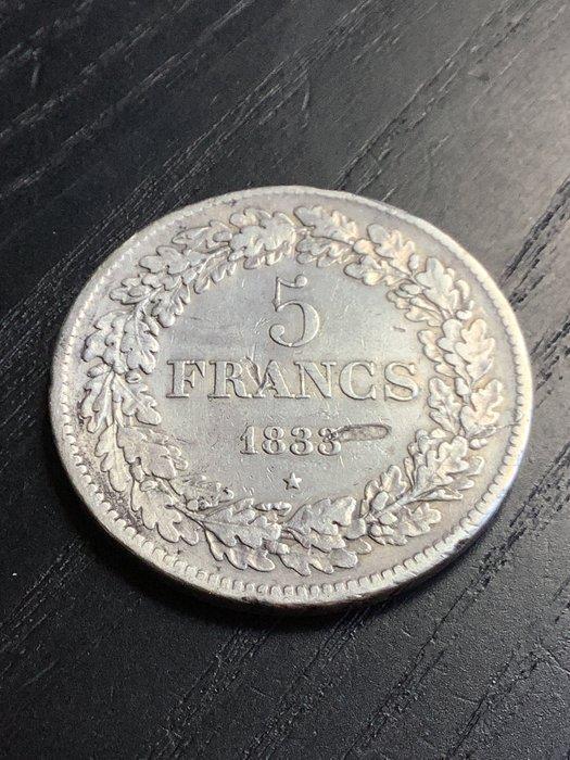 België. Leopold I. 5 Francs 1833 (Zonder minimumprijs), Postzegels en Munten, Munten | Nederland