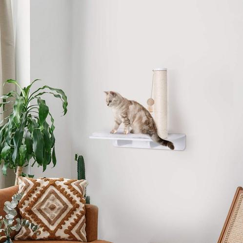 Kattenplank - KittyCatCo - Balspeelgoed - Pluche - Wit, Dieren en Toebehoren, Katten-accessoires, Nieuw, Ophalen of Verzenden