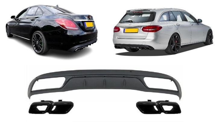 Diffuser | Mercedes-Benz | C-klasse 2014-2018 sedan W205 & 2, Auto diversen, Tuning en Styling, Verzenden