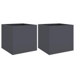 Plantenbak Staal Antraciet - Tuin Decoratie - Retour Deal, Verzenden, Minder dan 60 cm, Nieuw, Metaal