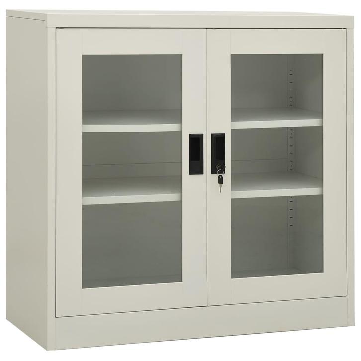 vidaXL Kantoorkast 90x40x90 cm staal lichtgrijs, Huis en Inrichting, Kasten | Overige, Nieuw, Verzenden