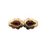 Gouden broche met granaten | Vintage (oude gouden broche), Handtassen en Accessoires, Broches, Gebruikt, Overige kleuren, Ophalen of Verzenden