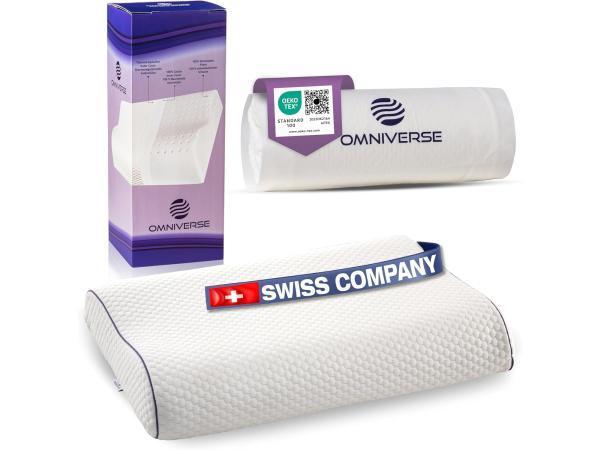 Veiling - Omniverse Middelsterk neksteunkussen 55x37cm, Huis en Inrichting, Slaapkamer | Beddengoed, Nieuw