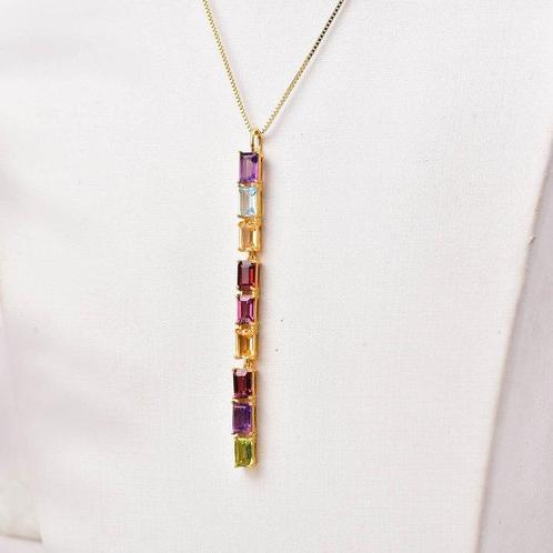 Zonder Minimumprijs - Hanger Zilver - Gemengde edelstenen -, Handtassen en Accessoires, Antieke sieraden