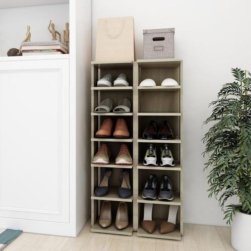 vidaXL Schoenenkasten 2 st 27,5x27x102 cm sonoma, Huis en Inrichting, Kasten | Schoenenkasten, Nieuw, Verzenden