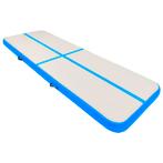 Gymnastiekmat met pomp opblaasbaar 500x100x15 cm PVC blauw, Nieuw, Verzenden
