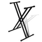 vidaXL Verstelbare keyboardstandaard dubbel X-frame