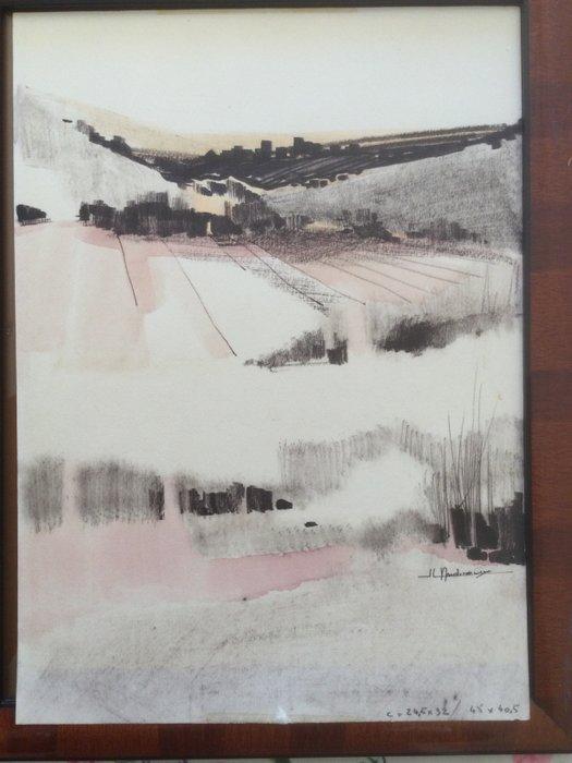 Jean Luc Andrieux (1966) - Paesaggio, Antiek en Kunst, Kunst | Schilderijen | Klassiek