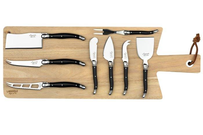 Laguiole - 8x Cheese knives - Wood Serving Board - style de, Antiek en Kunst, Antiek | Keukengerei