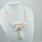 Corail - 18 carats - Or blanc - Collier ras du cou - COLLIER, Nieuw